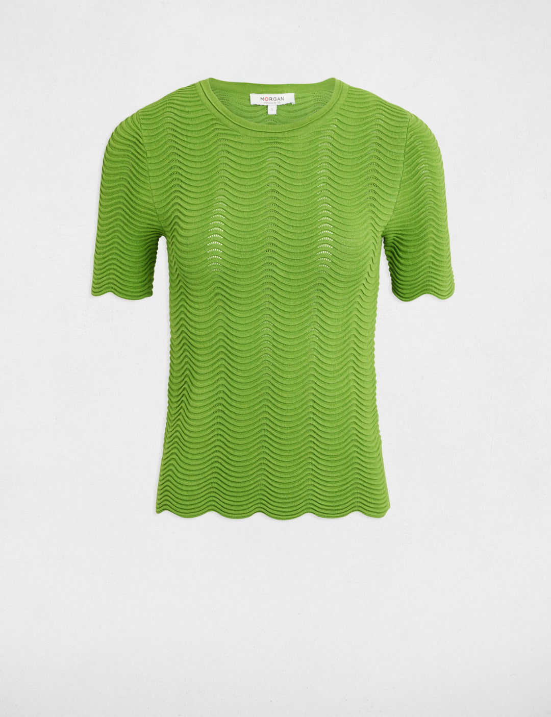 Pull manches courtes col rond