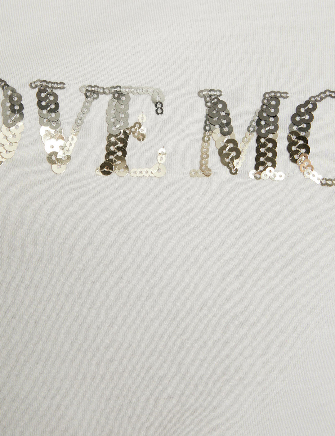T-shirt inscription et sequins
