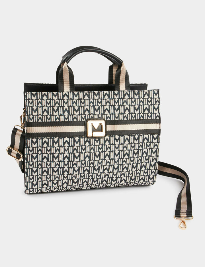 Sac cabas imprimé monogramme