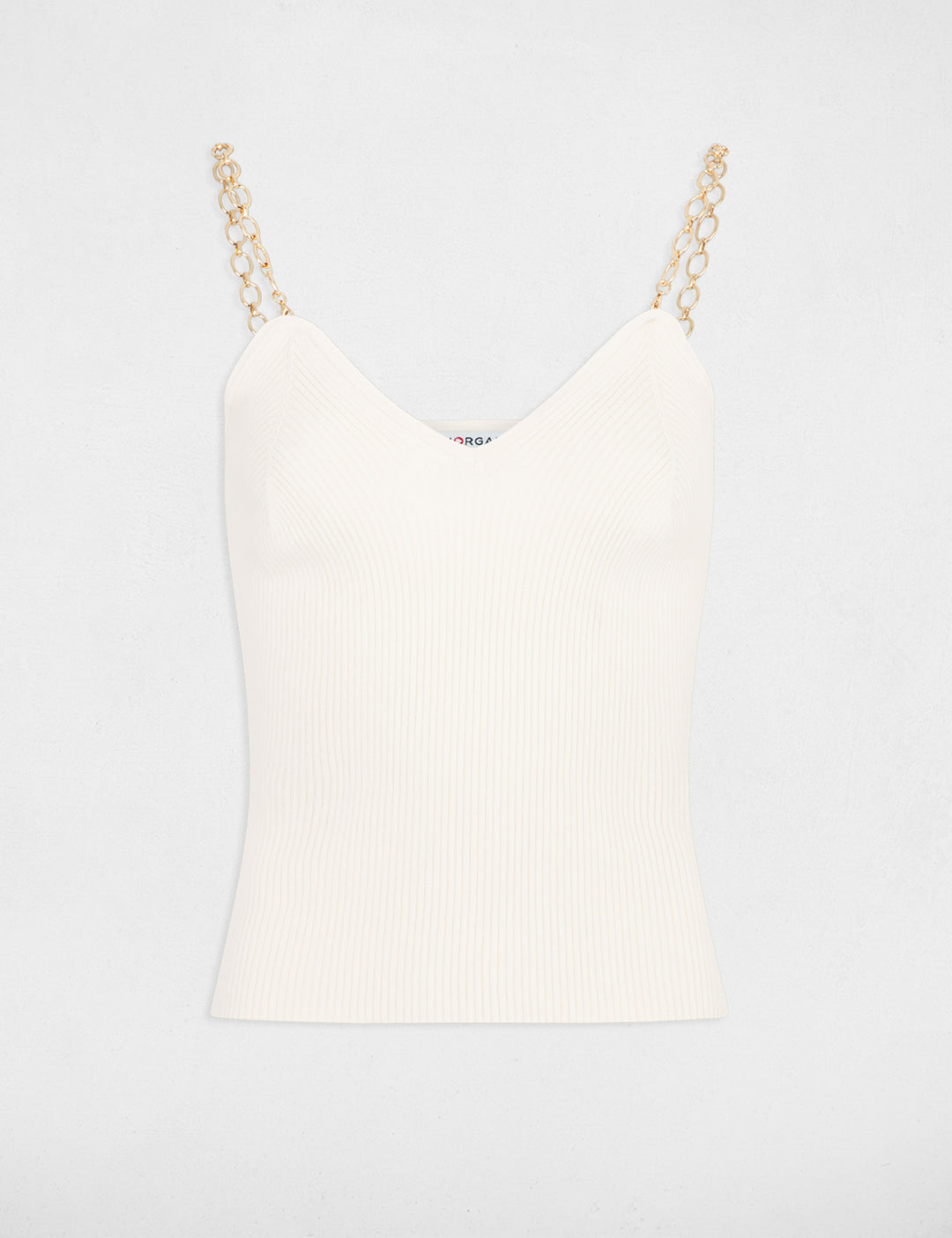 Top tricot bretelles chaînes