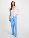 Pantalon bootcut boutonné