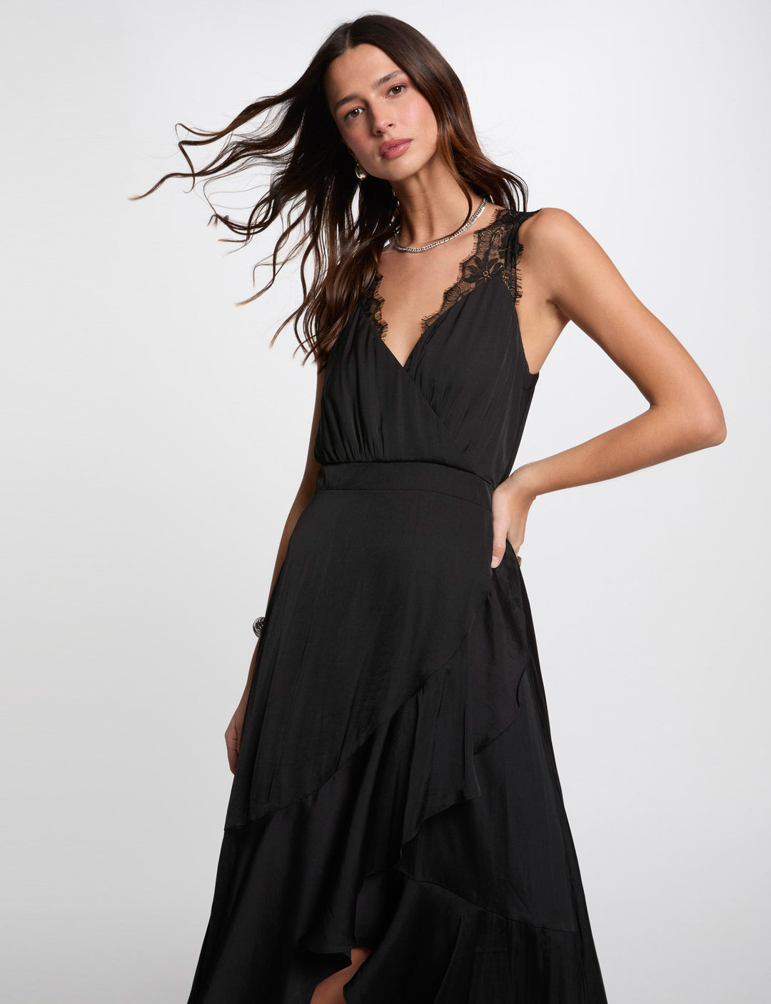 Robe longue droite fluide
