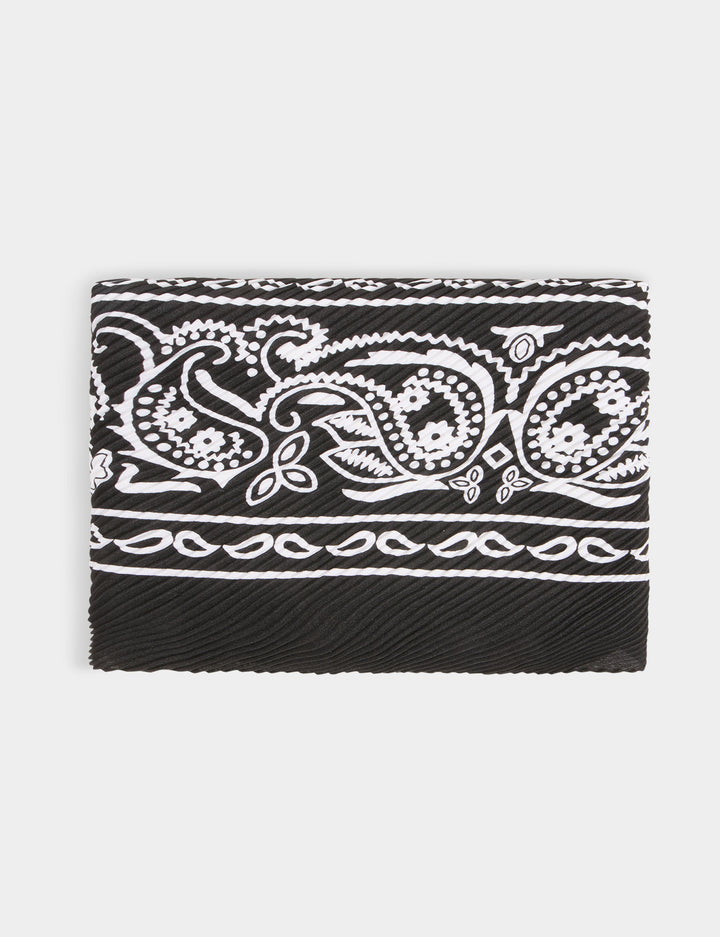 Foulard plissé imprimé