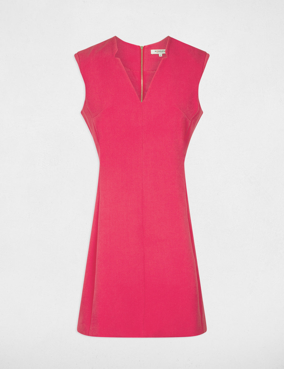 Robe courte droite col en V