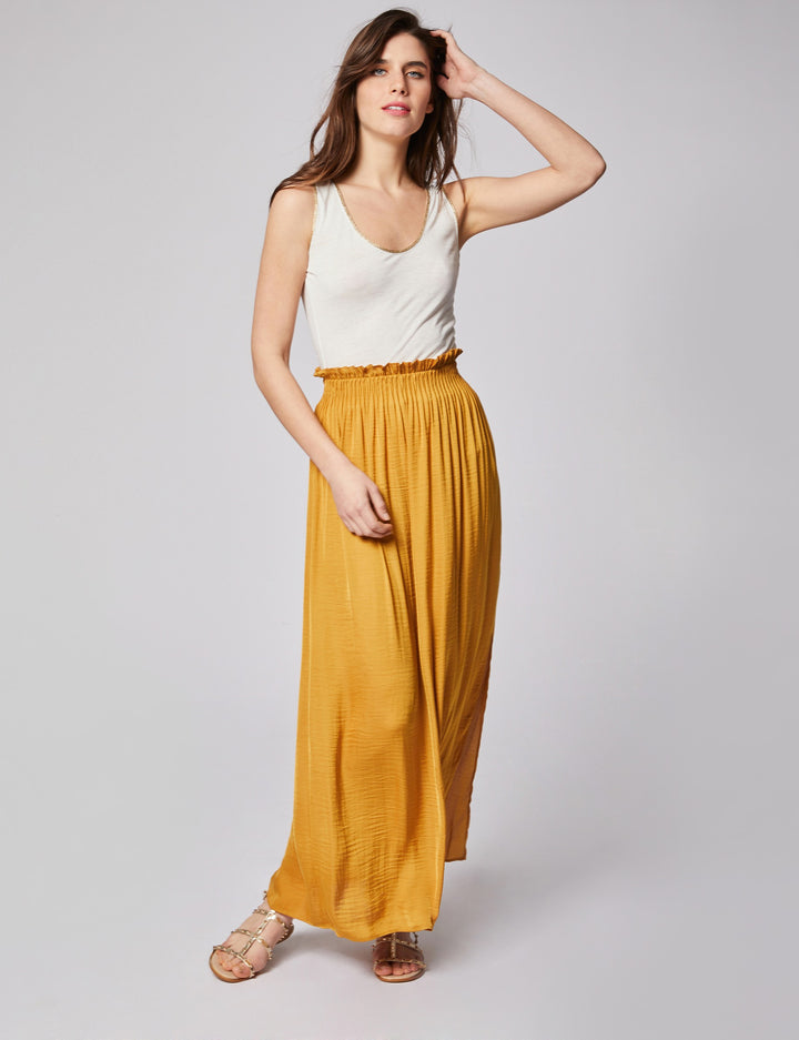 Jupe longue fluide taille élastiquée