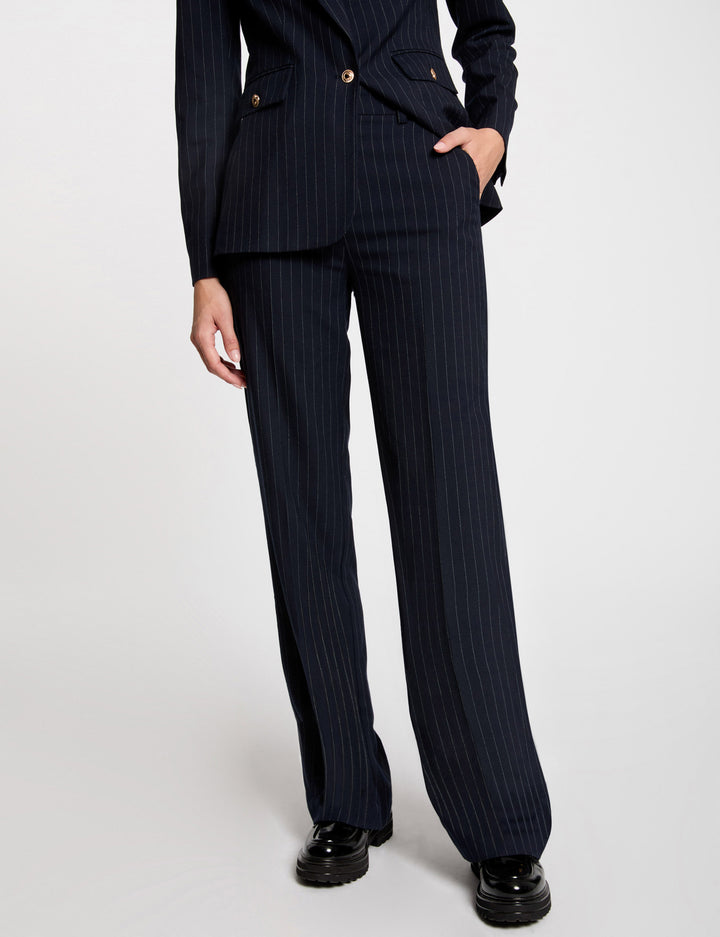 Pantalon flare à  rayures