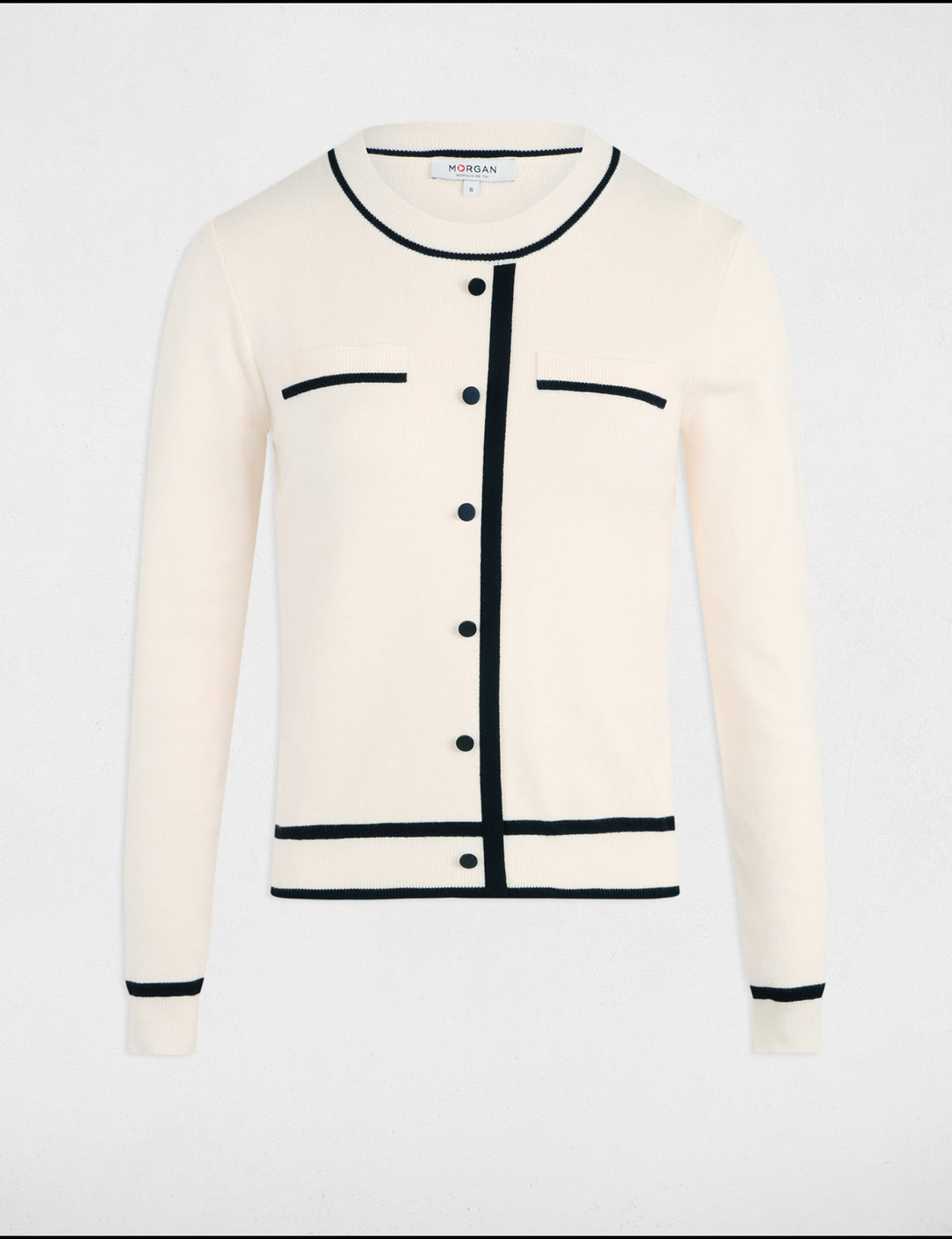 Pull col rond manches longues