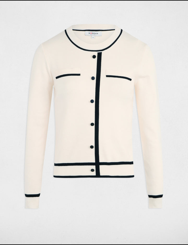 Pull col rond manches longues
