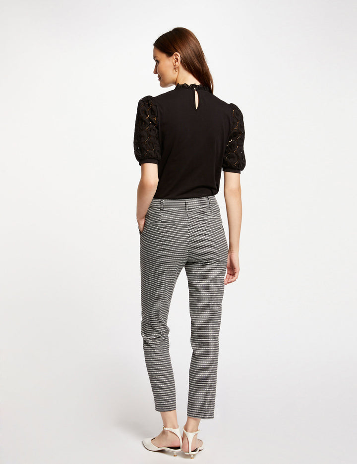 Pantalon cigarette imprimé