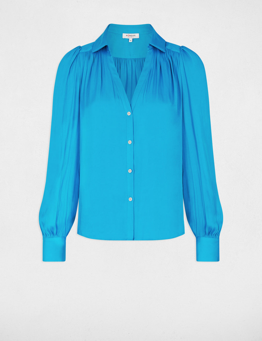 Chemise manches longues satin