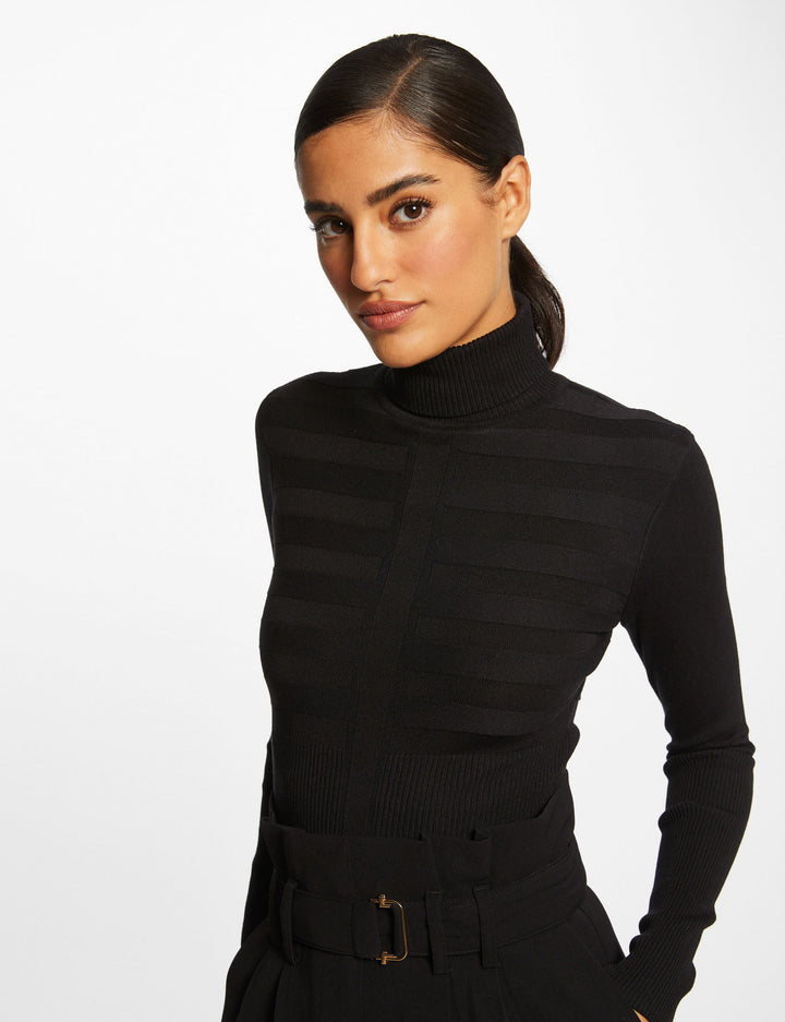 Pull col roulé ajusté