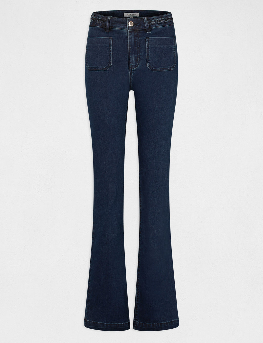 Jeans bootcut avec détails tressés
