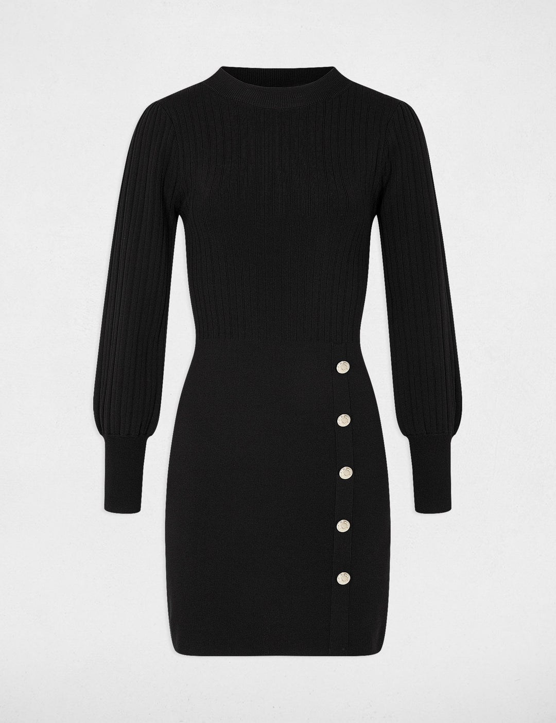 Robe pull ajustée avec boutons