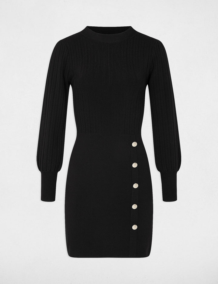 Robe pull ajustée avec boutons