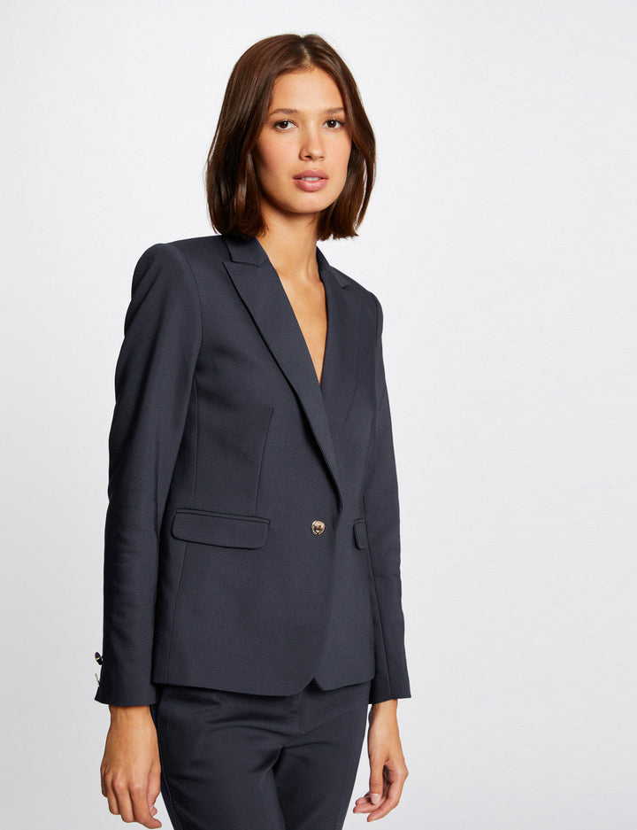 Veste tailleur droite boutonnée