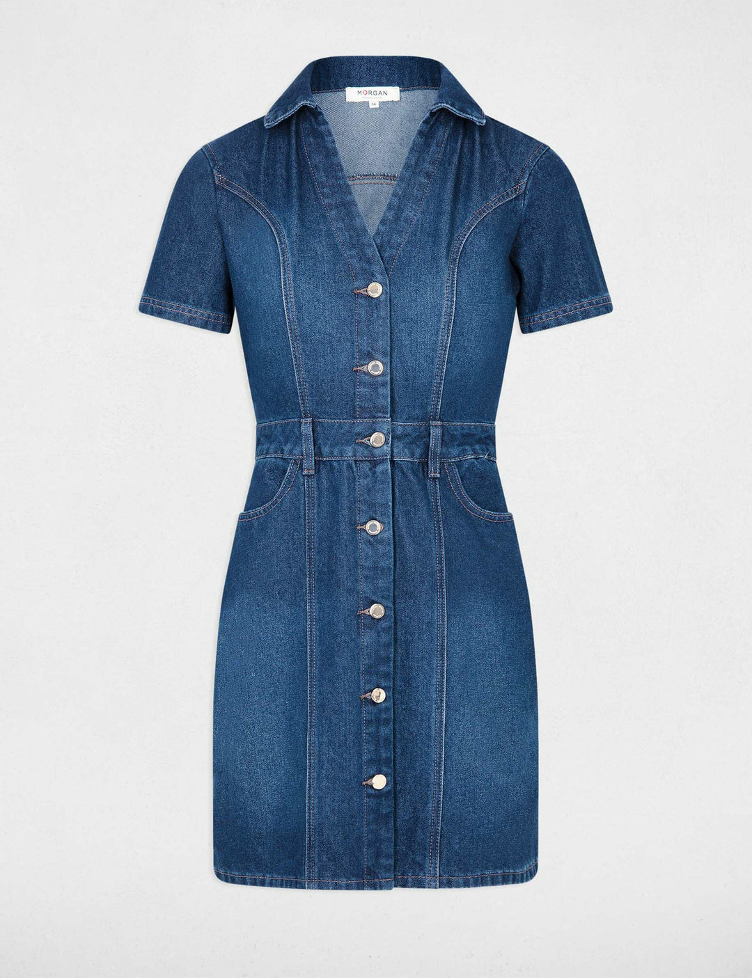 Robe courte ajustée en jean
