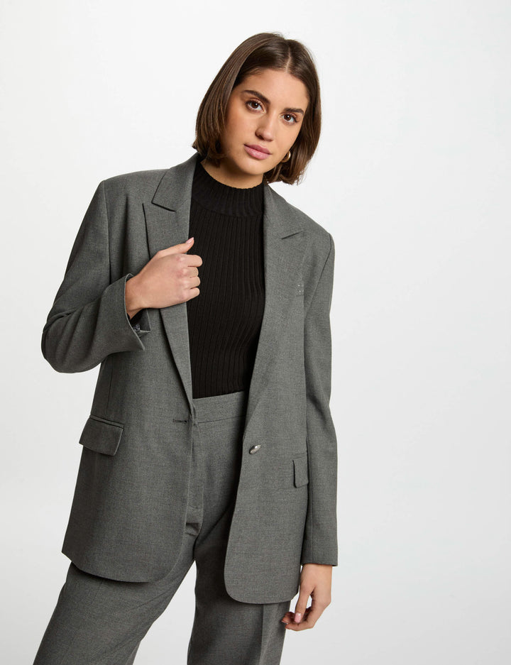 Veste longue détails cloutés
