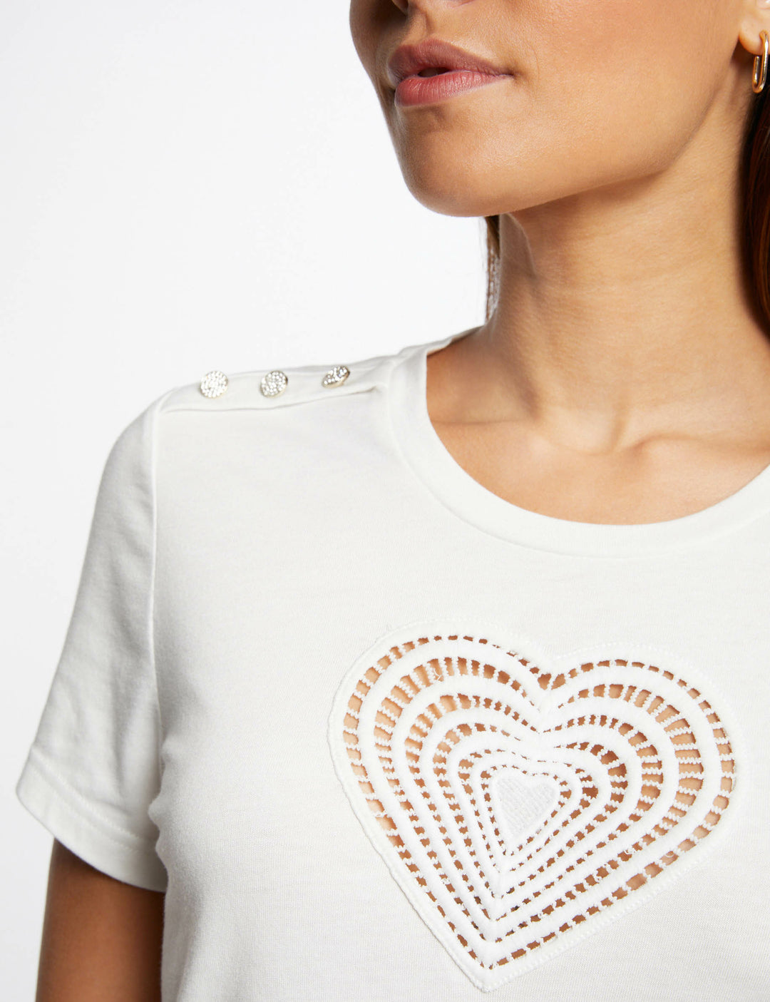 T-shirt manches courtes détail ajouré