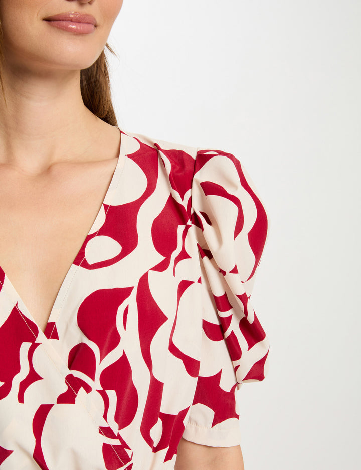 Robe courte évasée imprimée