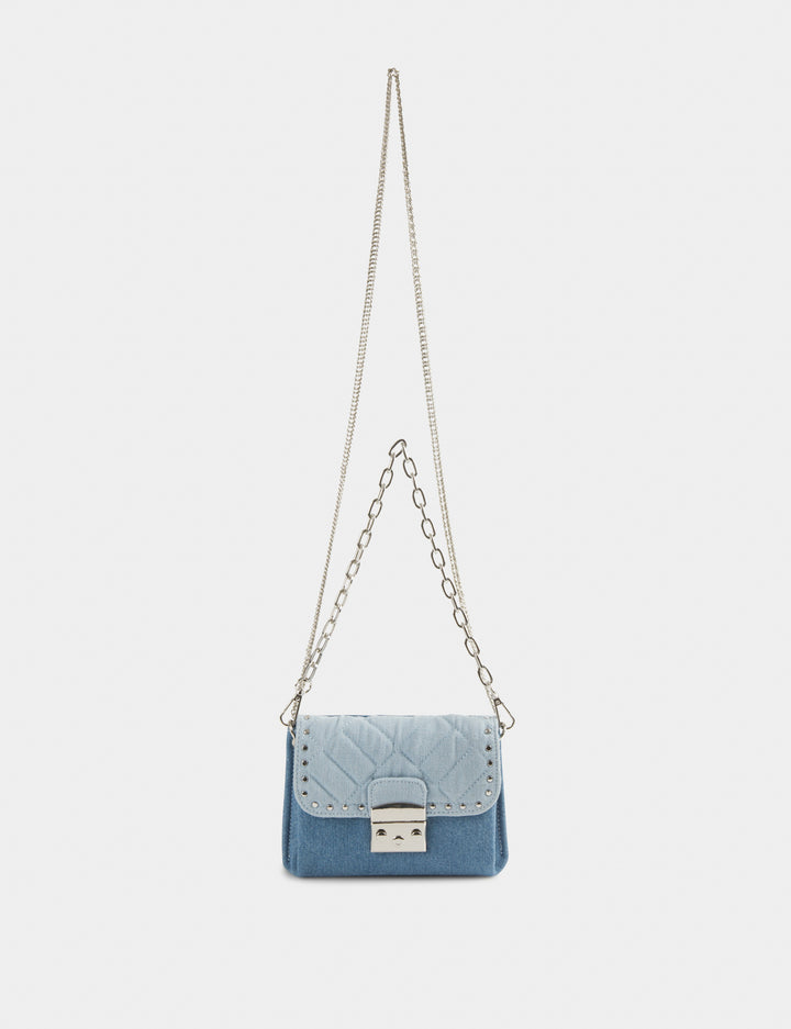 Sac pochette en jean avec clous