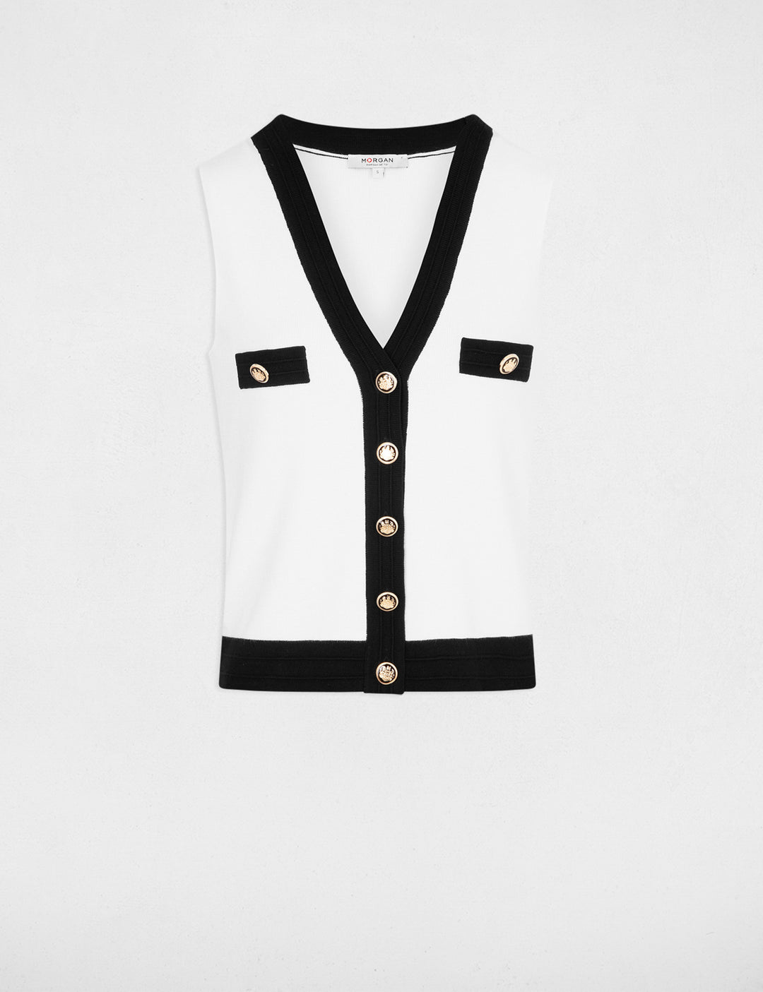 Gilet sans manches col en V