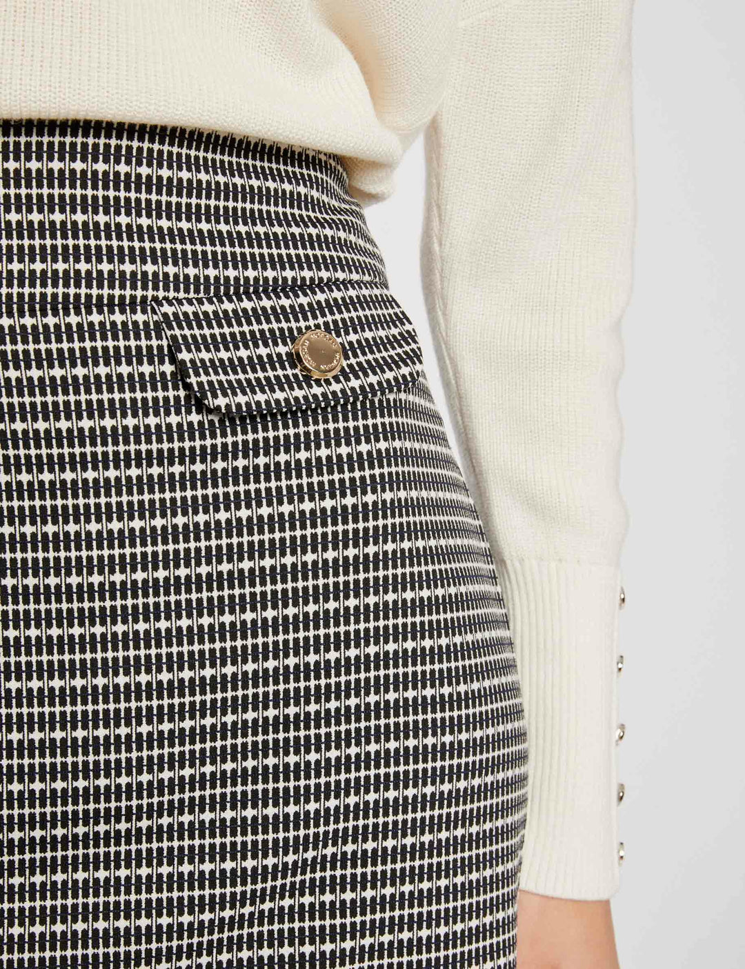 Jupe courte imprimé jacquard