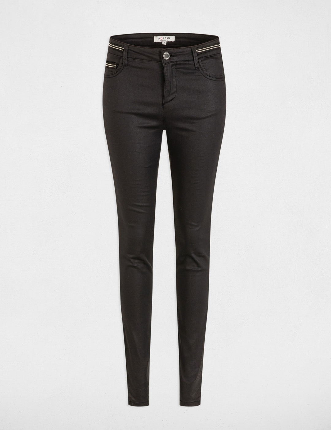 Pantalon slim enduit