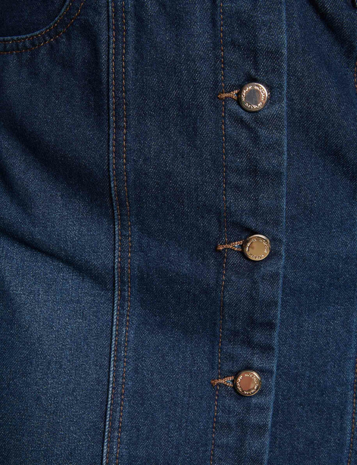 Robe courte ajustée en jean