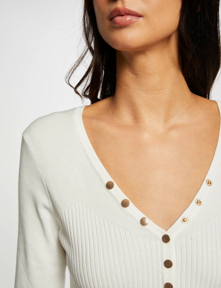 Pull manches longues avec boutons