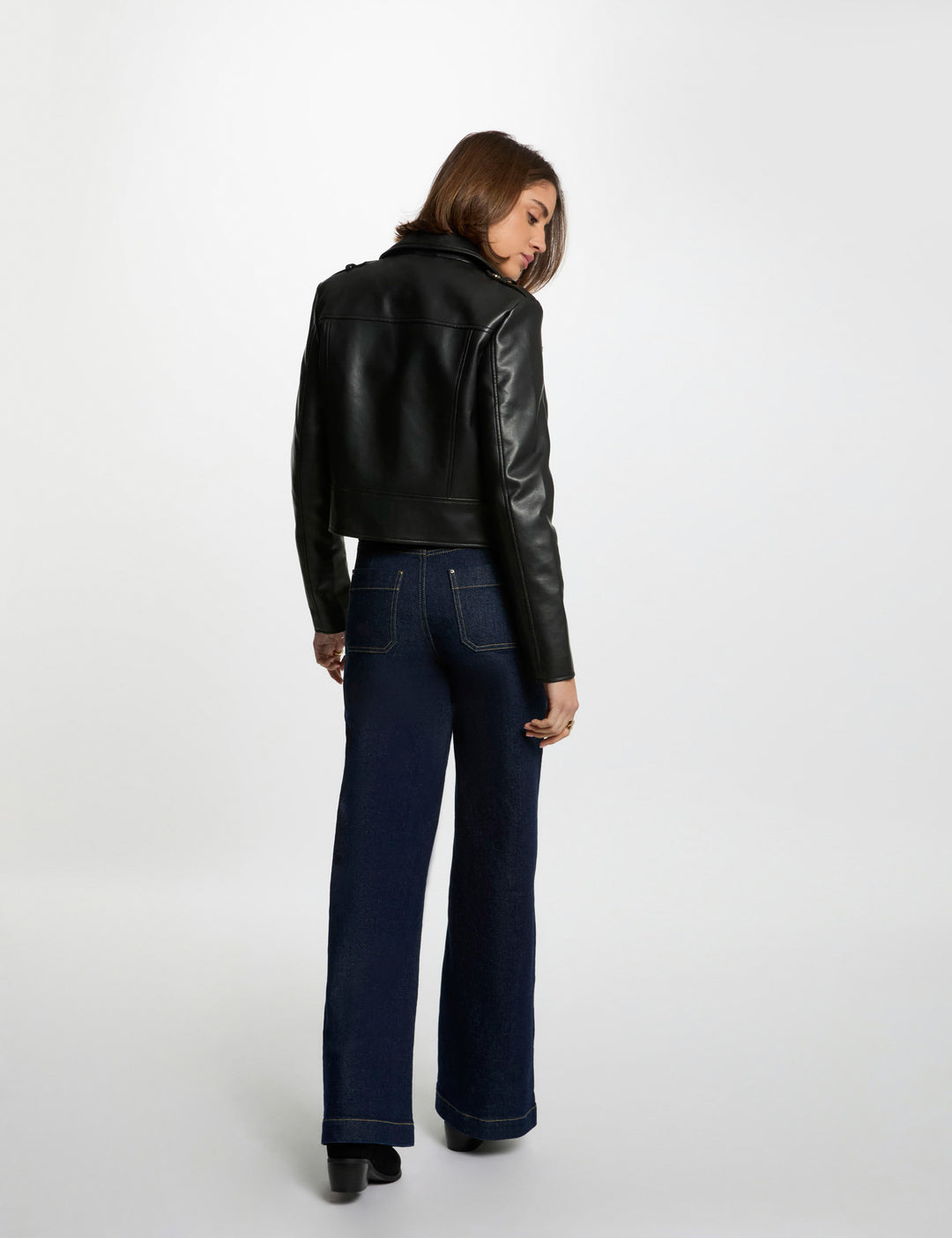 Blouson court simili cuir