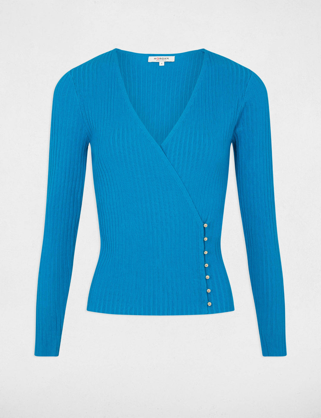 Pull manches longues col cache-coeur