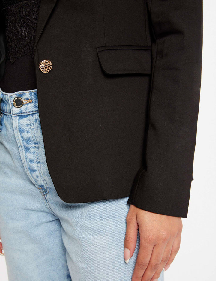 Veste tailleur droite boutonnée
