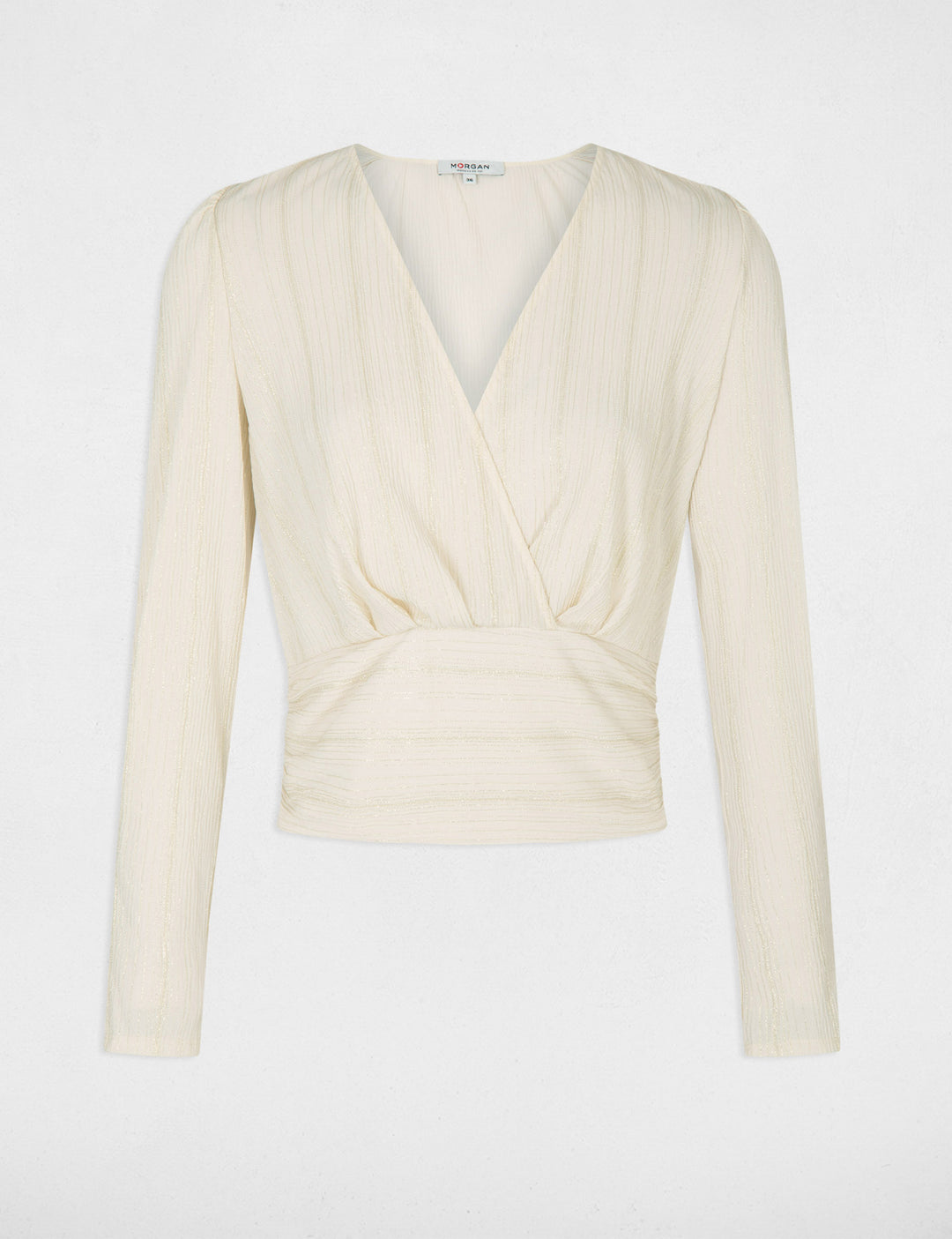 Blouse manches longues col cache-coeur
