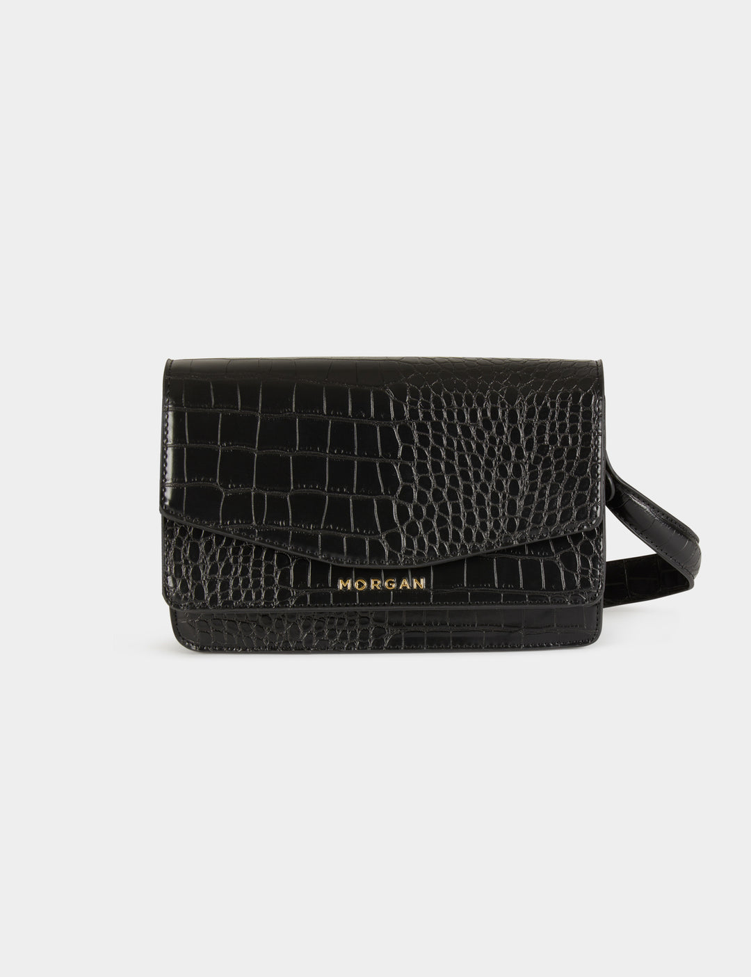 Sac baguette aspect croco