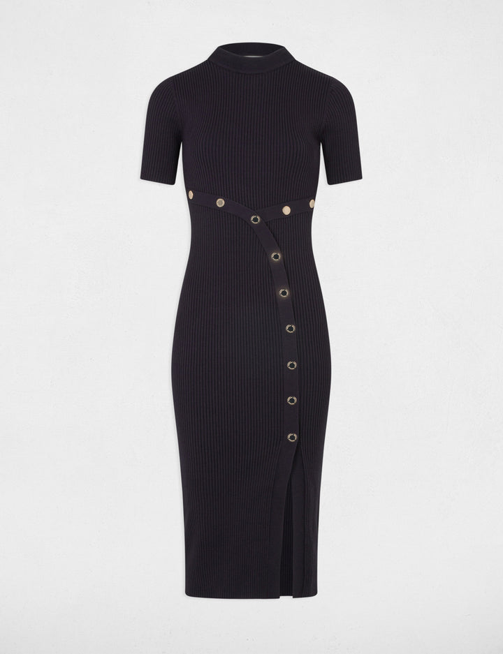 Robe tricot midi ajustée