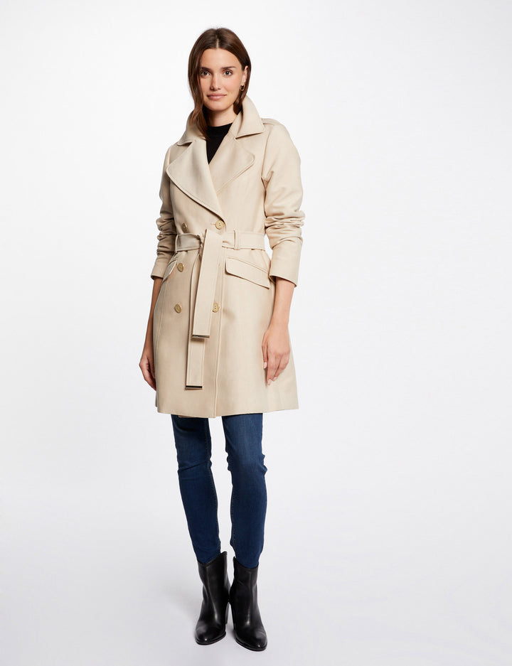 Trench droit ceinturé