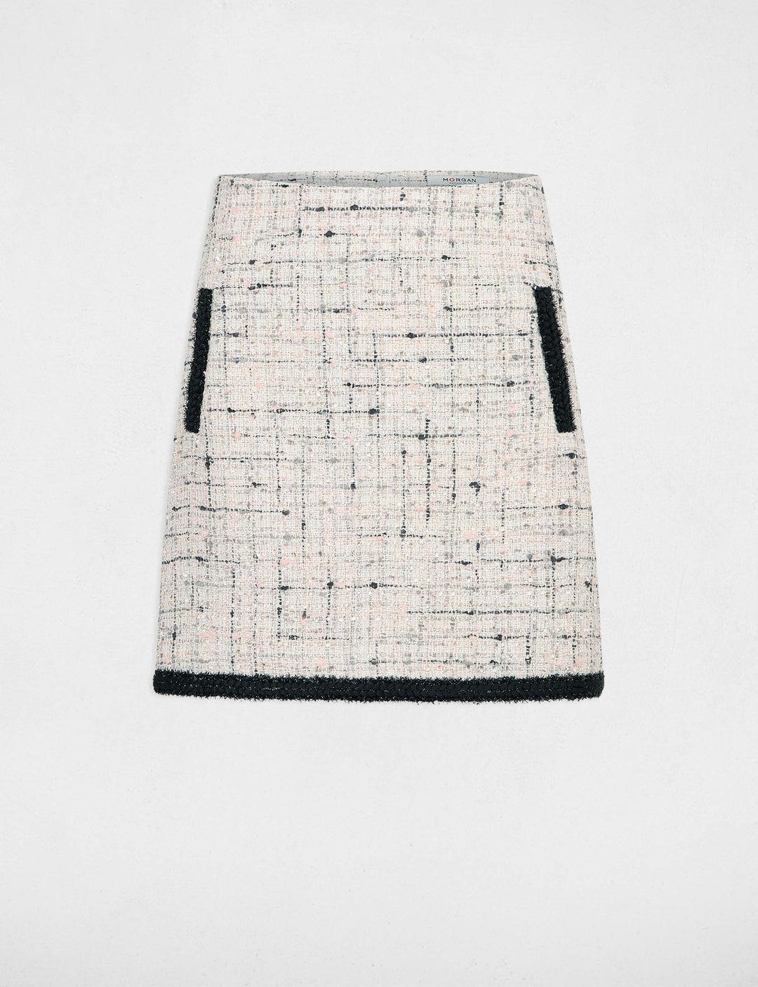 Jupe courte droite tweed