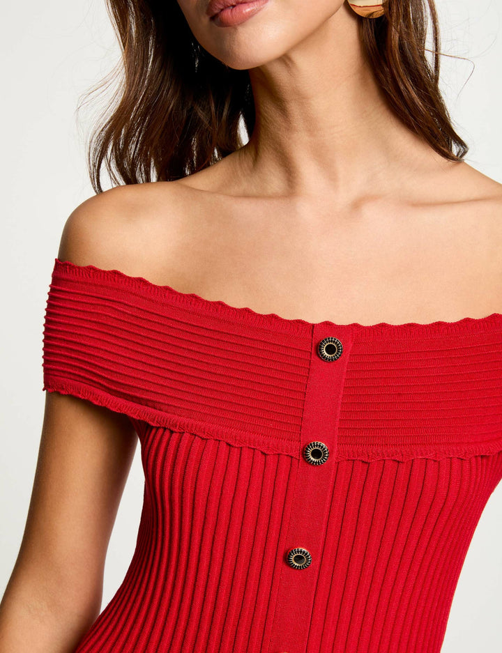 Robe tricot courte trapèze