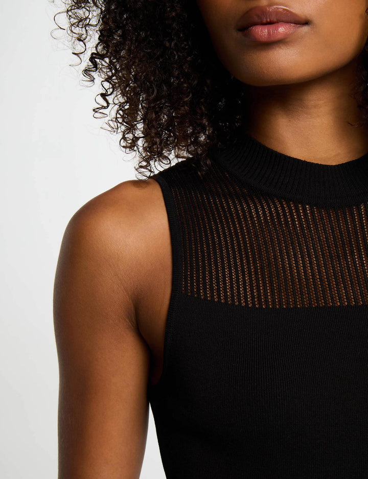Top maille sans manches