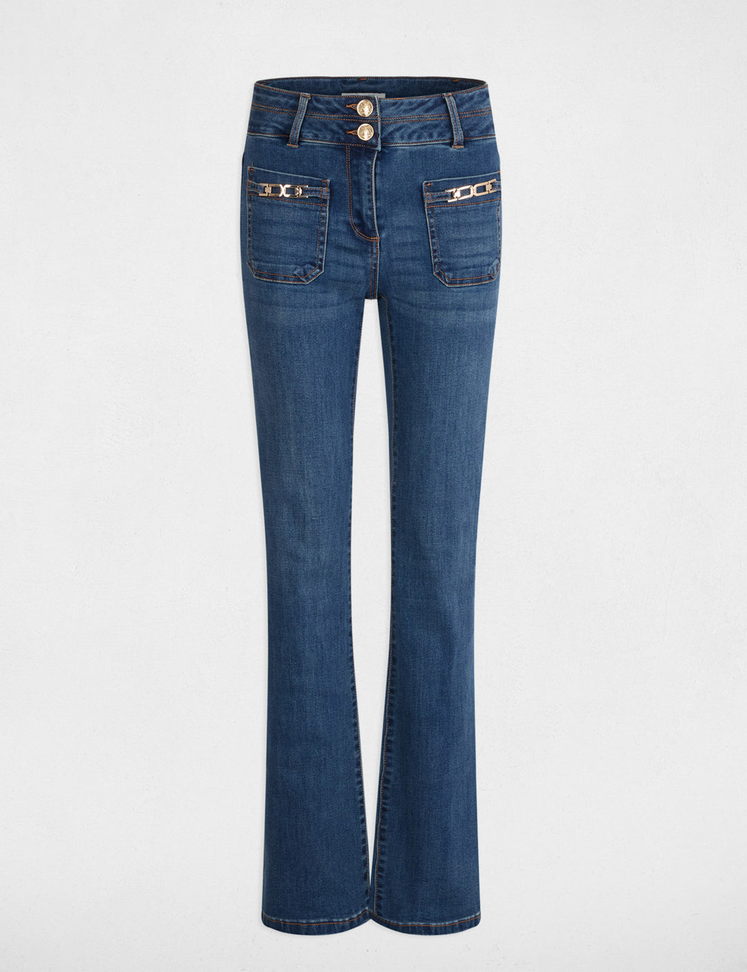 Jeans bootcut à  boucles