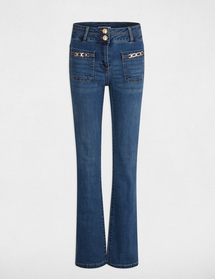 Jeans bootcut à  boucles