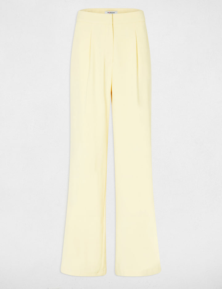 Pantalon large taille haute
