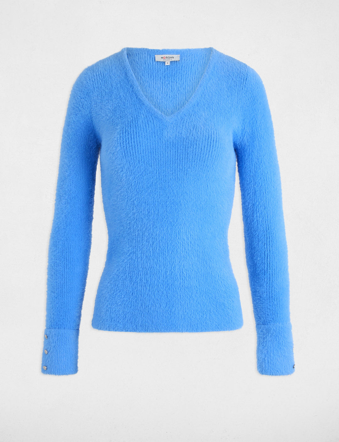 Pull manches longues maille duveteuse