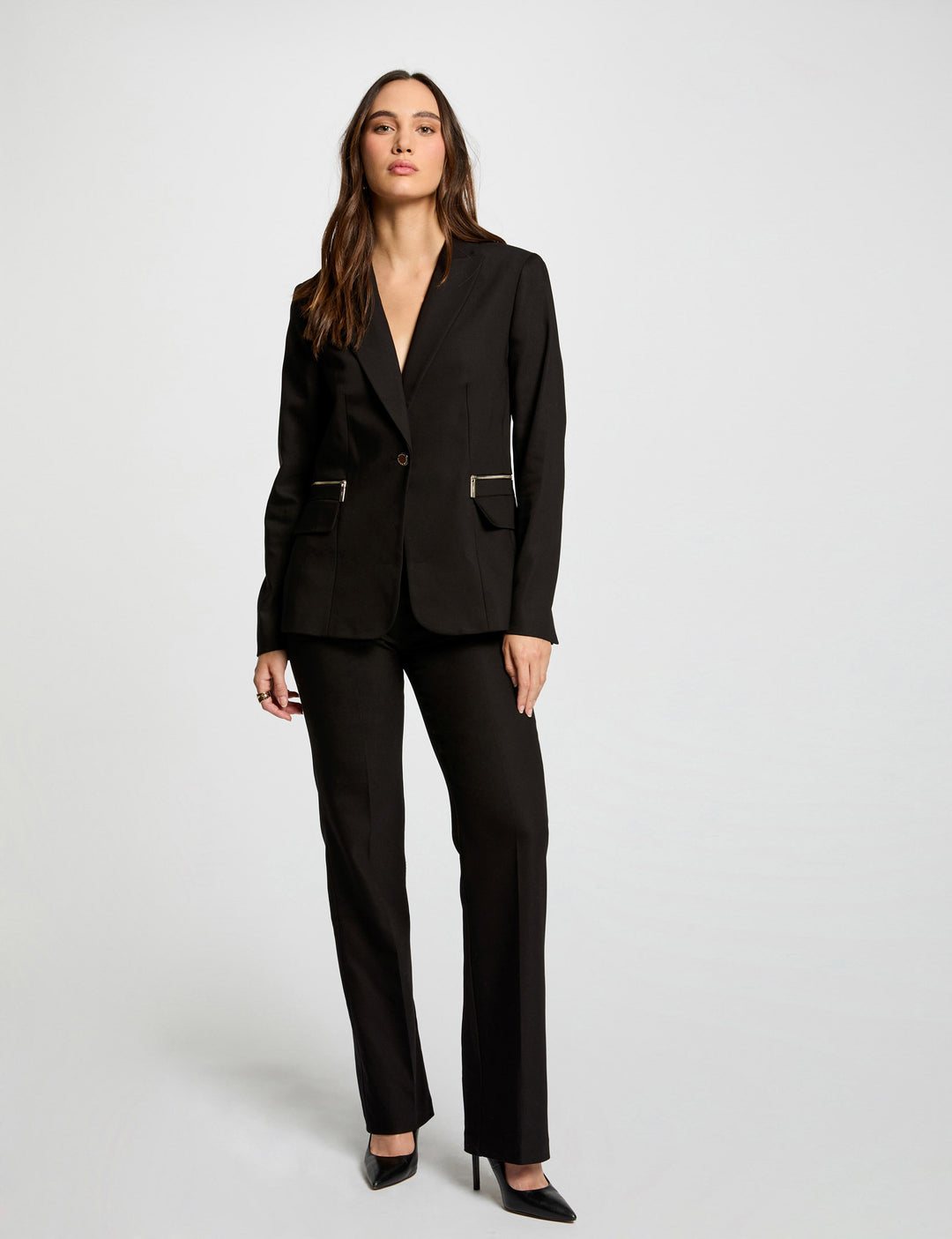 Veste cintrée détails zippés
