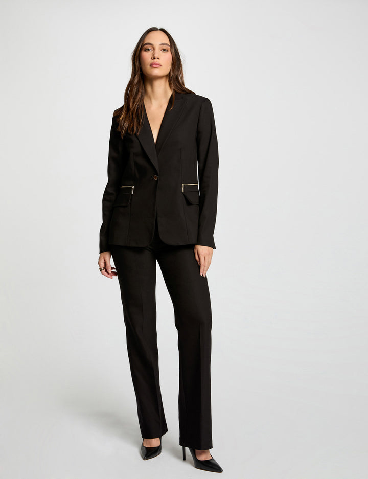 Veste cintrée détails zippés