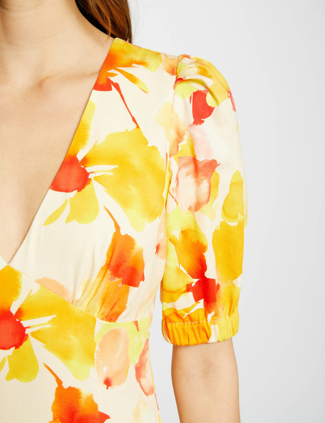 Robe courte droite imprimée