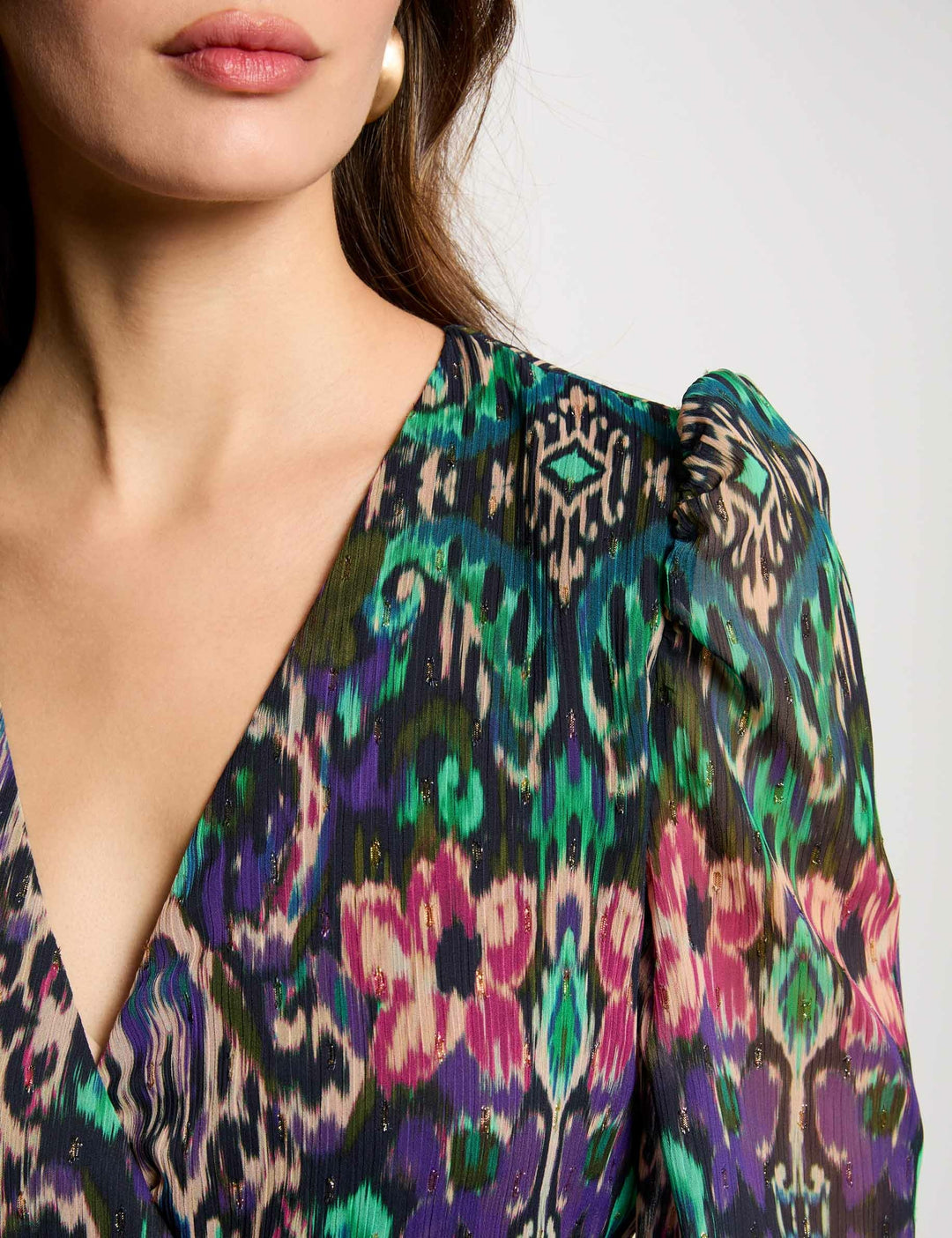 Robe courte évasée imprimée