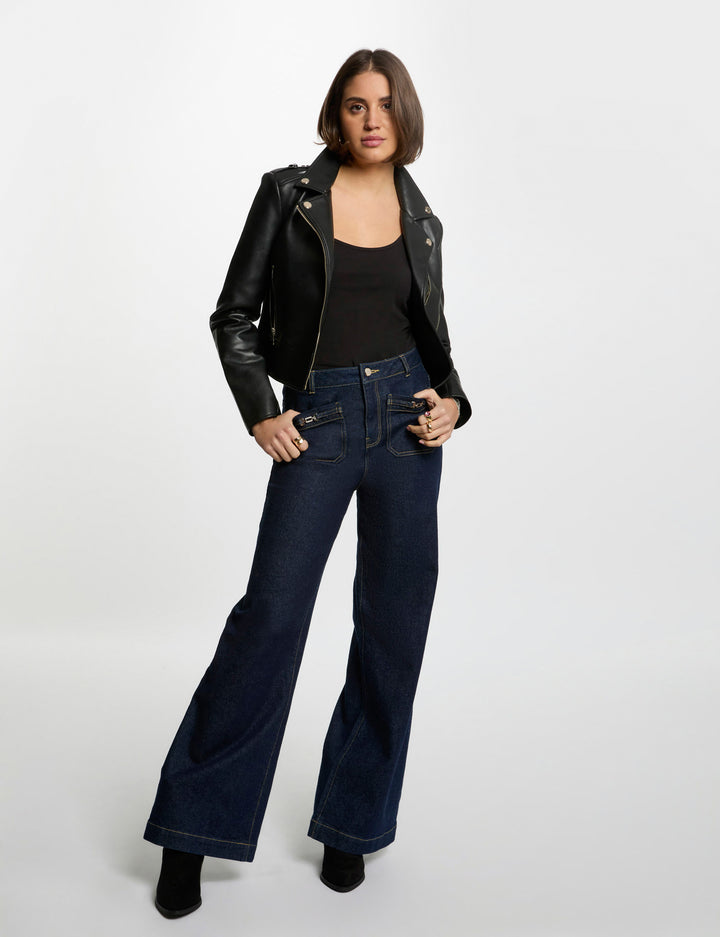 Blouson court simili cuir