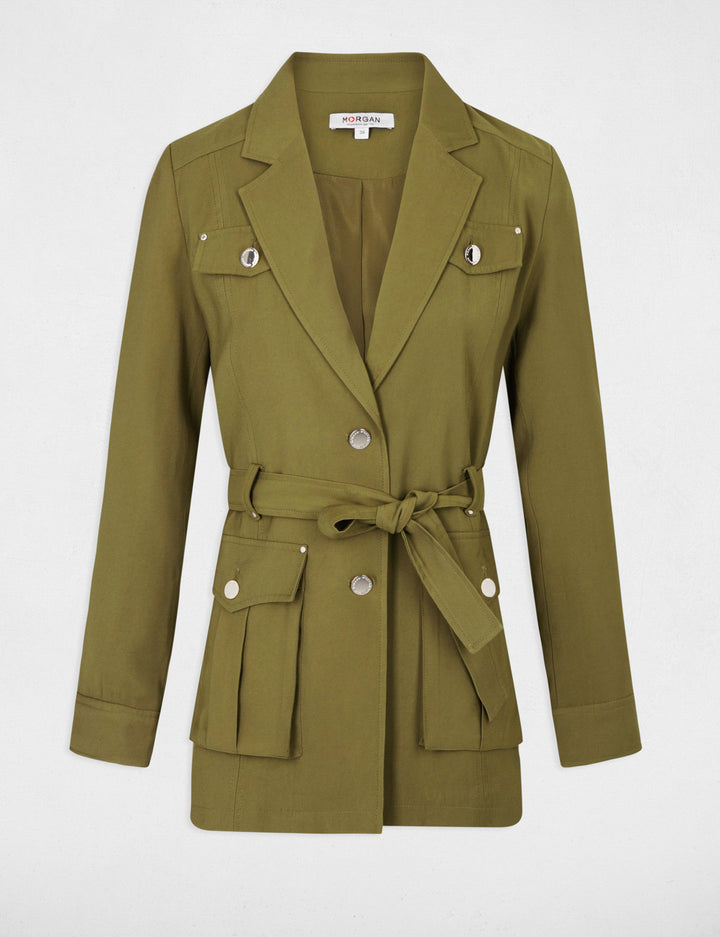 Veste fluide ceinturée