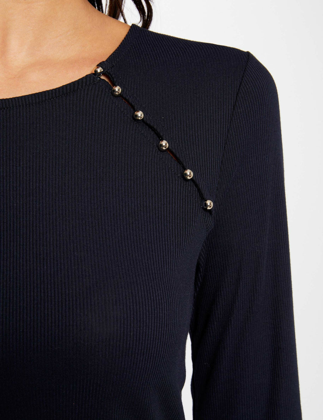 T-shirt manches longues côtelé